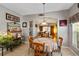 Dining room with a table, chairs, and view to living room at 101 Marathon Ln, Sanford, FL 32771