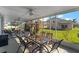 Relaxing screened porch overlooking a grassy backyard at 101 Marathon Ln, Sanford, FL 32771