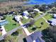 Aerial view of a lakefront community showing a quiet neighborhood at 1518 Lakeside Dr, Deland, FL 32720