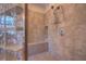 Large walk-in shower with tiled walls and built-in seat at 1973 Hillcrest Oak Dr, Deland, FL 32720