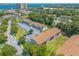 Aerial view showcasing community layout and proximity to waterfront at 415 Banana Cay Dr # F, South Daytona, FL 32119