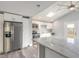 Modern kitchen with skylight and stainless steel appliances at 1631 Granada Ave, Daytona Beach, FL 32117