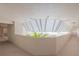 Condo hallway with unique architectural details and plants at 2967 S Atlantic Ave # 204, Daytona Beach Shores, FL 32118