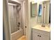 Clean bathroom with shower/tub combo and vanity at 101 N Hill S Ave # 7, Deland, FL 32724