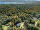 Aerial view of a home nestled in a wooded area near a lake at 1907 Enterprise Osteen Rd, Deltona, FL 32738