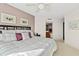 Spacious Primary bedroom with king bed and ensuite bathroom access at 231 Riverside Dr # 701, Holly Hill, FL 32117