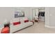 Large bedroom closet with mirrored doors and shelving at 231 Riverside Dr # 701, Holly Hill, FL 32117