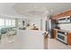 Modern kitchen with an island and stainless steel appliances at 231 Riverside Dr # 701, Holly Hill, FL 32117