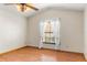 Bright bedroom with laminate flooring and ceiling fan at 2332 Salem Dr, Deltona, FL 32738