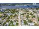 Aerial view showing home's location near the water at 311 Ora St, Daytona Beach, FL 32118