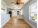 Spacious living room with light blue walls and hardwood floors at 311 Ora St, Daytona Beach, FL 32118