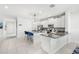 Modern kitchen with white cabinets, granite counters, and stainless steel appliances at 3404 Grassy Lake View Ave, Minneola, FL 34715