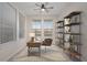 Home office with built-in shelving and large windows at 4859 Nw 35Th Lane Rd, Ocala, FL 34482