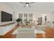 Comfortable living room with hardwood floors, stylish decor and large windows at 4859 Nw 35Th Lane Rd, Ocala, FL 34482