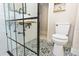 Stylish bathroom with patterned floor tile at 101 Fleming Ave, Port Orange, FL 32127