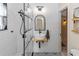 Modern bathroom with subway tile and glass shower at 101 Fleming Ave, Port Orange, FL 32127