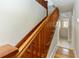 Classic wooden staircase with detailed banister at 101 Fleming Ave, Port Orange, FL 32127
