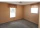 Simple bedroom with two windows and neutral carpet at 1632 Bream Dr, Seville, FL 32190