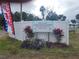 Pine Island Campground and Marina signage at 1632 Bream Dr, Seville, FL 32190