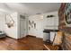 Basement kitchenette with mini-fridge and wood wall at 2 Walnut Ct, Ormond Beach, FL 32174