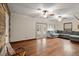 Large basement recreation area with hardwood floors at 2 Walnut Ct, Ormond Beach, FL 32174