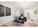 Living room with modern decor and views of entryway and kitchen at 2928 Bristol Ln, South Daytona, FL 32119