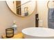 Close-up of the bathroom sink with modern fixtures and a wooden countertop at 331 Sheldon St, New Smyrna Beach, FL 32168