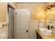 Stylish bathroom with vessel sink, modern fixtures, and unique lighting at 331 Sheldon St, New Smyrna Beach, FL 32168