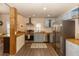 Updated kitchen with stainless steel appliances, wooden countertops, and blue cabinets at 331 Sheldon St, New Smyrna Beach, FL 32168