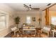 Cozy living room with neutral walls, wood-look floors, and a patterned rug at 331 Sheldon St, New Smyrna Beach, FL 32168