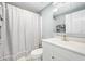 Clean bathroom with a shower/tub combo and updated vanity at 3782 Pine Cone Ln, Ormond Beach, FL 32174