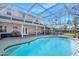 Inviting screened-in pool with patio furniture at 3782 Pine Cone Ln, Ormond Beach, FL 32174