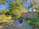 Backyard with fire pit and privacy fence at 410 N Thorpe Ave, Orange City, FL 32763