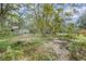 Overgrown backyard area with outbuildings and trees at 855 E Church St, Deland, FL 32724
