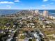 Wide aerial view of the property and coastline at 3603 Surfside Ter, Port Orange, FL 32127