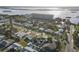 Aerial view of a house and neighborhood, near the water at 3603 Surfside Ter, Port Orange, FL 32127