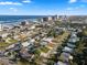 Aerial view of beachfront property and neighborhood at 3603 Surfside Ter, Port Orange, FL 32127