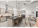 Modern kitchen with large island and stainless steel appliances at 437 Harbour Town Ln, Ormond Beach, FL 32174