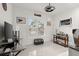 Home office with window and ceiling fan at 437 Harbour Town Ln, Ormond Beach, FL 32174