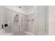 Clean shower with built-in bench and glass enclosure at 437 Harbour Town Ln, Ormond Beach, FL 32174