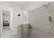 Walk-in shower with tile surround at 437 Harbour Town Ln, Ormond Beach, FL 32174