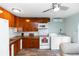 Updated kitchen with wood cabinets at 5178 Riverside Dr, Port Orange, FL 32127