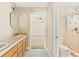 Bathroom with double vanity and a shower at 973 Bearded Oaks Ter, Longwood, FL 32779