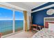 Bedroom with ocean view and sitting area at 2300 N Atlantic Ave # 1701, Daytona Beach, FL 32118