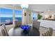 Ocean view dining area with table and chairs at 2300 N Atlantic Ave # 1701, Daytona Beach, FL 32118