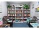 Community library with bookshelves and comfy chairs at 2700 Ocean Shore Blvd # 317, Ormond Beach, FL 32176