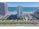 Aerial view of beachfront high-rise building with parking at 2800 N Atlantic Ave # 212, Daytona Beach, FL 32118