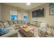 Spacious common area with comfortable seating and large TV at 2800 N Atlantic Ave # 212, Daytona Beach, FL 32118