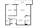 Floor plan showing bedroom, living room, kitchen and bathroom at 2800 N Atlantic Ave # 212, Daytona Beach, FL 32118