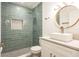Spa-like bathroom with a walk-in shower and modern vanity at 3263 S Peninsula Dr, Daytona Beach, FL 32118